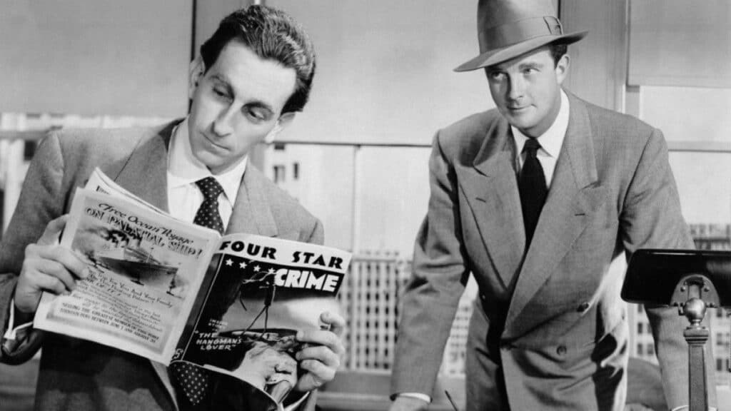 Sgt Collins (Jeff Corey) with boss Harry Grant