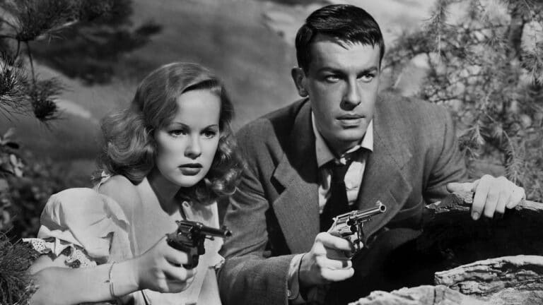 Laurie and Bart, both with guns in their hands