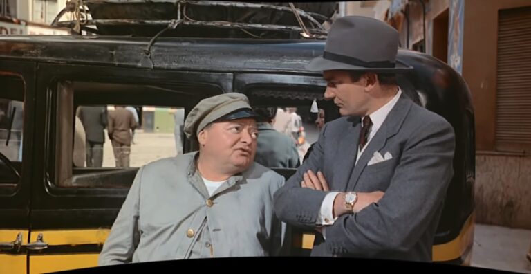 Peter Lorre and Denholm Elliot as Smiley and Oliver