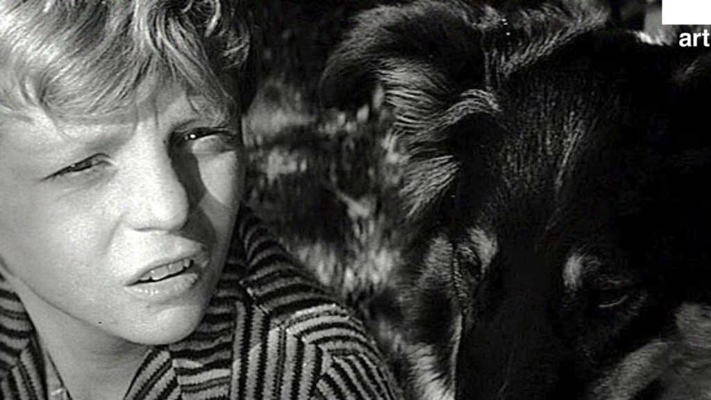 Close up of Oldrich and his dog