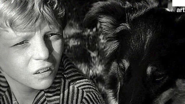 Close up of Oldrich and his dog