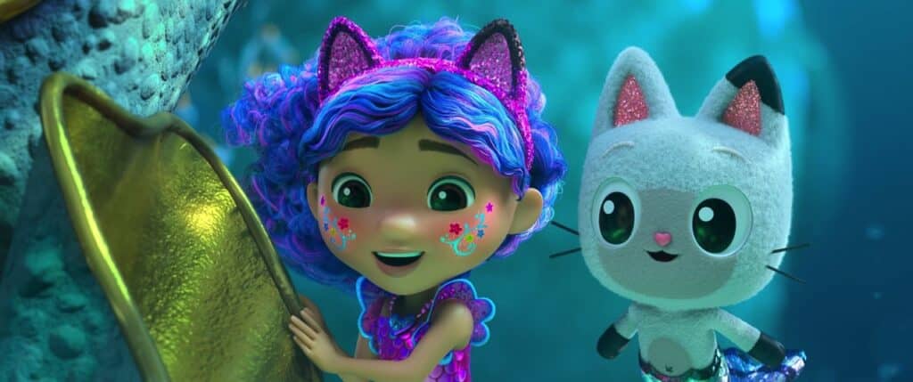 Gabby's animated avatar with feline friend Pandy Paws