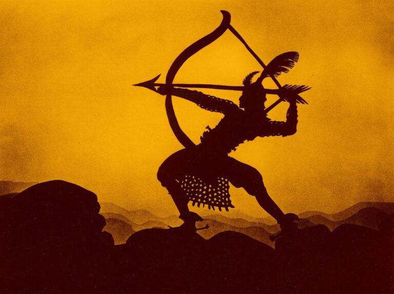 Prince Achmed fires an arrow