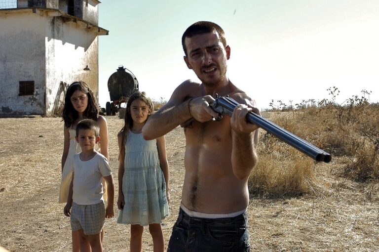 Ale, with rifle, and the kids