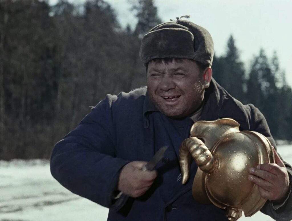 Docent with the golden helmet