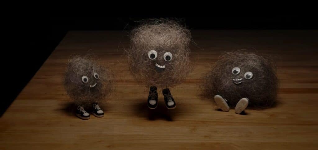 Little comic animations made from André's hair