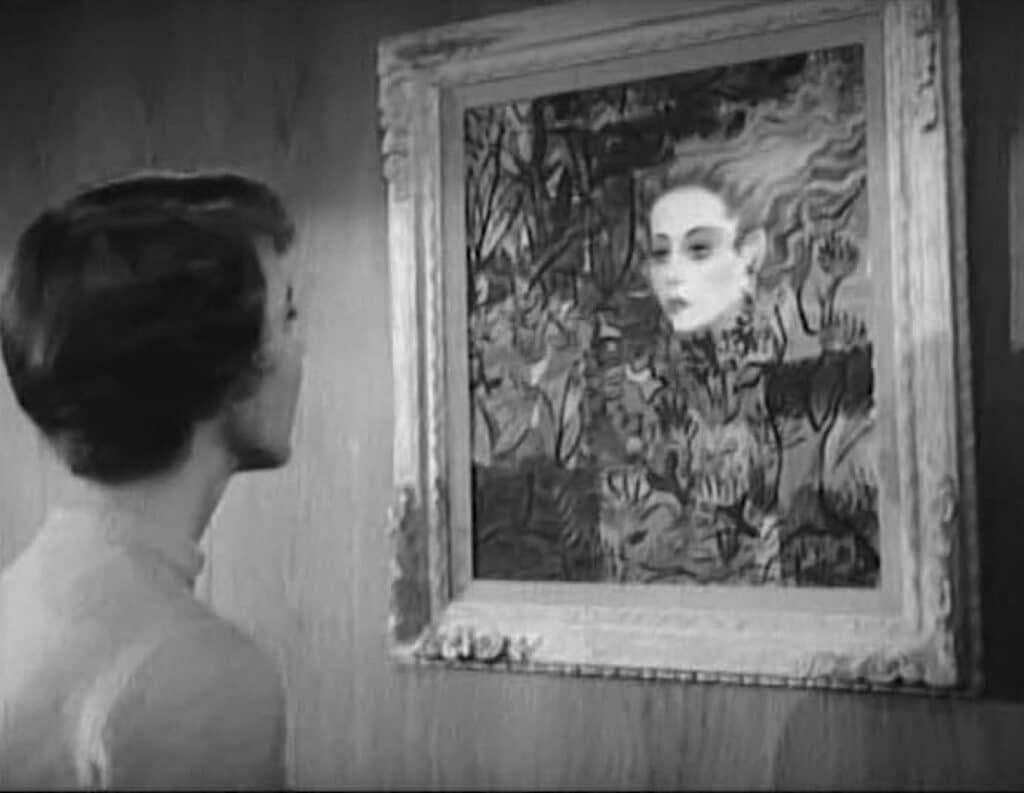 Ellen looks at a painting of the dead Vivian