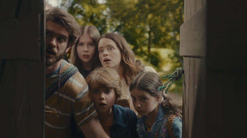 The Thompson family looking horrified