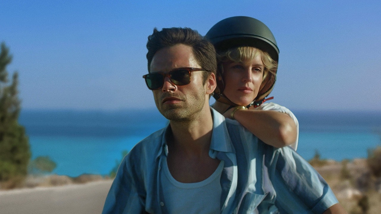 Mickey and Chloe on a motorbike